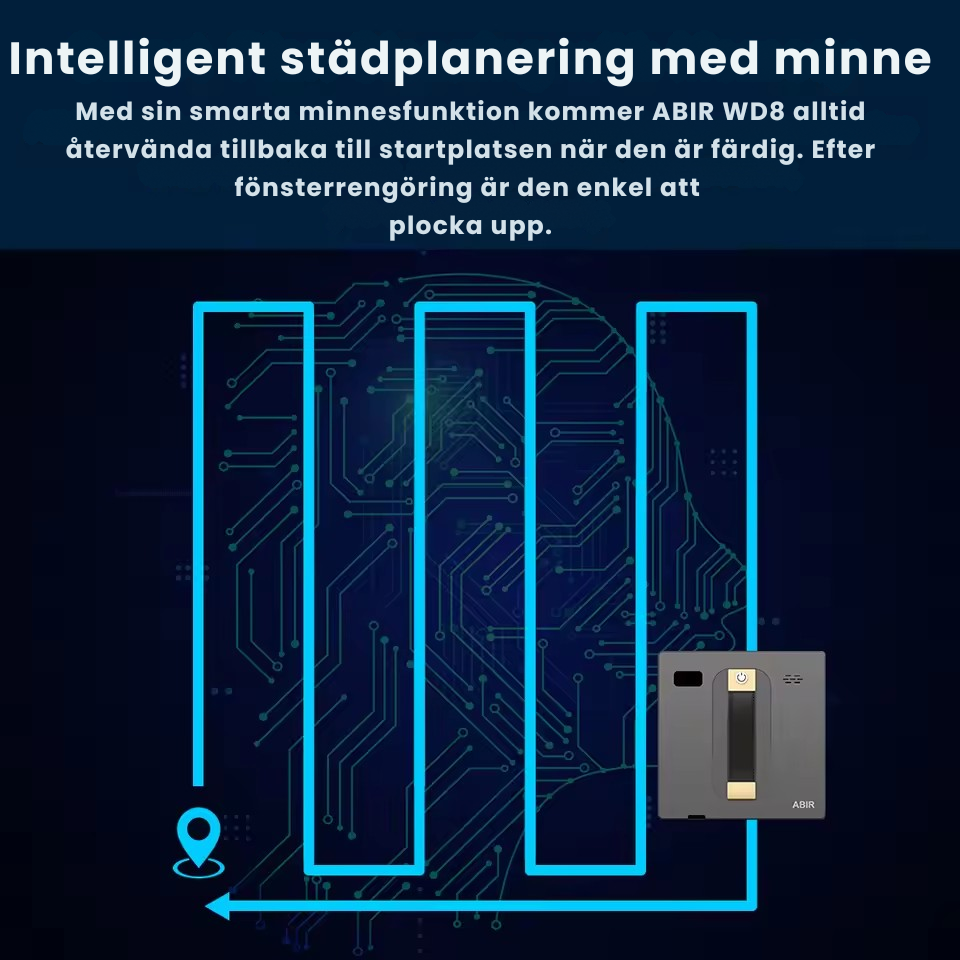 Grå Robotfönsterputsare WD8 med sprayfunktion